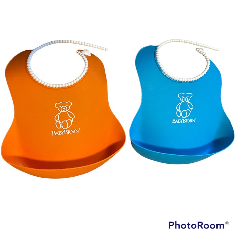 Baby bjorn bibs orange and blue